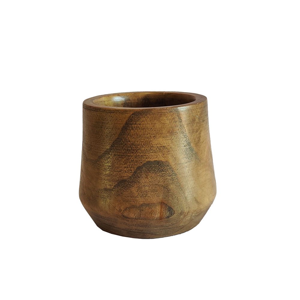 CEDAR ΒΑΖΟ 23x23x20cm ΞΥΛΟ ΚΑΦΕ