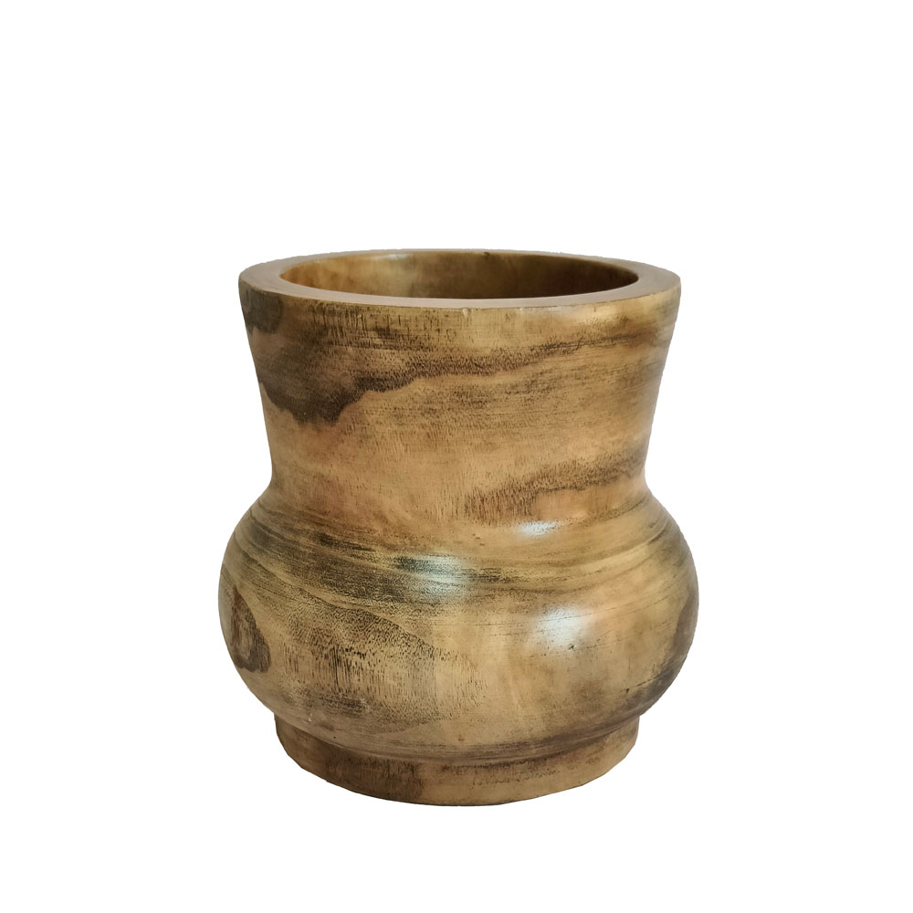 CEDAR ΒΑΖΟ 26x26x25cm ΞΥΛΟ ΚΑΦΕ