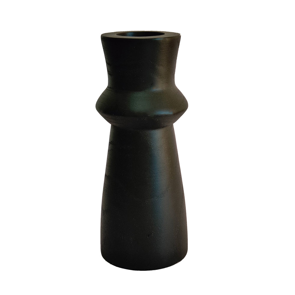 NUBIA ΒΑΖΟ 12x12x29cm ΞΥΛΟ ΜΑΥΡΟ