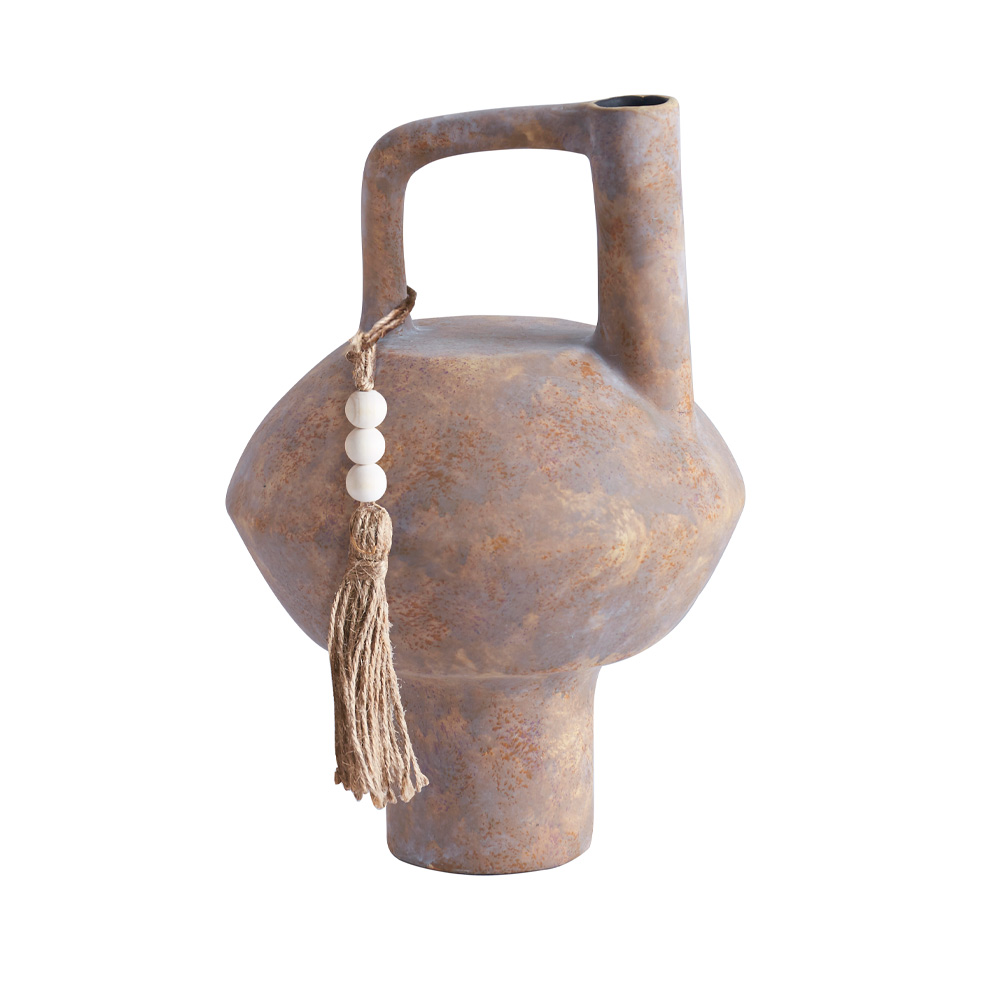 FENDRA ΒΑΖΟ 23x23x35cm ΚΕΡΑΜΙΚΟ TERRACOTTA ΓΚΡΙ