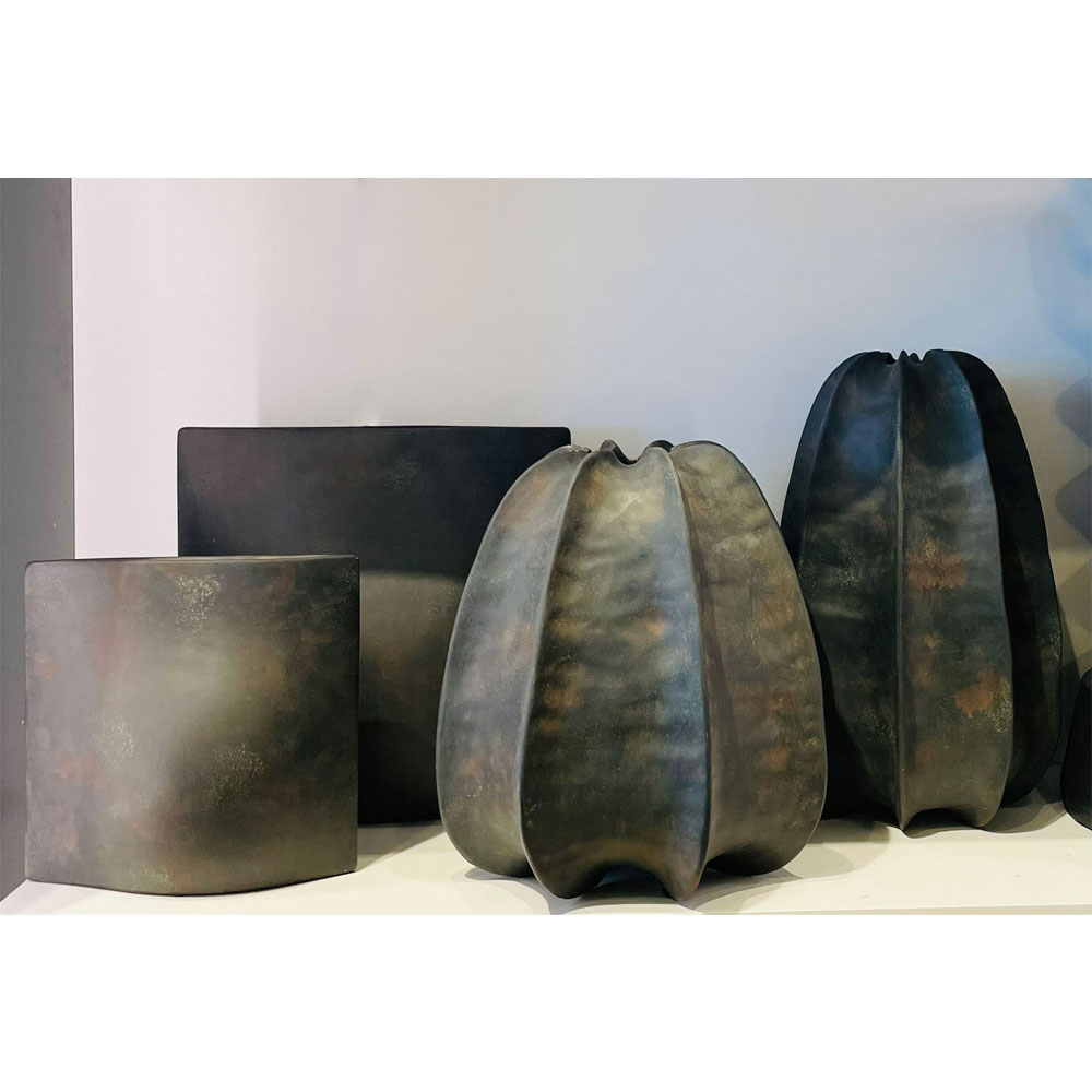 Βάζο από κεραμικό - Μαύρο 34x34x34 εκ. | Thalis