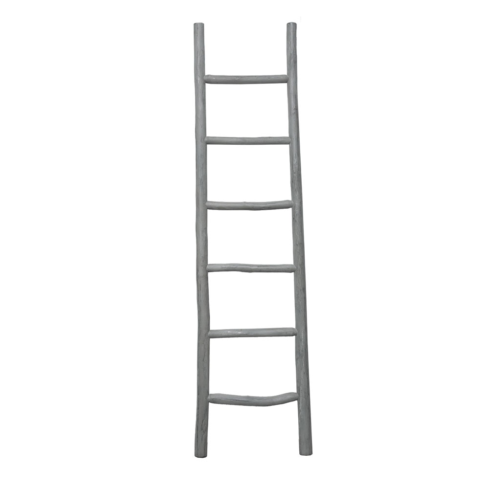 LADDER COUNTRY ΔΙΑΚΟΣΜΗΤΙΚΗ ΣΚΑΛΑ 48x6x183cm ΞΥΛΟ ΓΚΡΙ