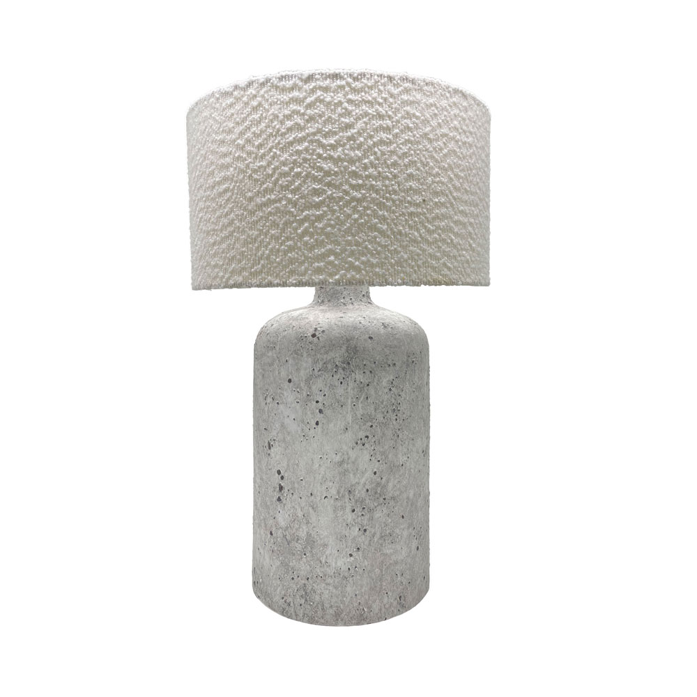 MORTAR ΦΩΤΙΣΤΙΚΟ ΕΠΙΤΡΑΠΕΖΙΟ 40x40x66cm ΚΕΡΑΜΙΚΟ ΓΚΡΙ ΛΙΝΟ ΛΕΥΚΟ