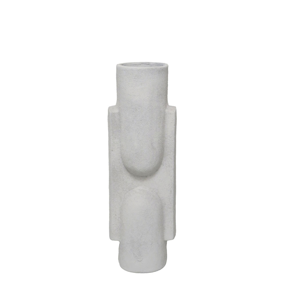 NATHEN ΒΑΖΟ 13x10x36cm ΑΛΟΥΜΙΝΙΟ ΛΕΥΚΟ