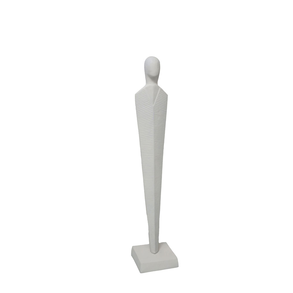 FINTON ΔΙΑΚΟΣΜΗΤΙΚΗ ΦΙΓΟΥΡΑ 10x10x53cm ΑΛΟΥΜΙΝΙΟ ΛΕΥΚΟ