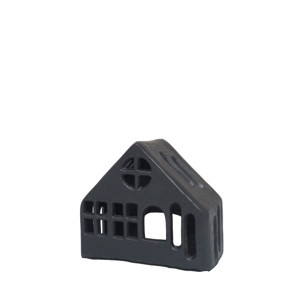 HOGAR ΔΙΑΚΟΣΜΗΤΙΚΟ ΣΠΙΤΙ 14x7x12cm ΑΛΟΥΜΙΝΙΟ ΜΑΥΡΟ