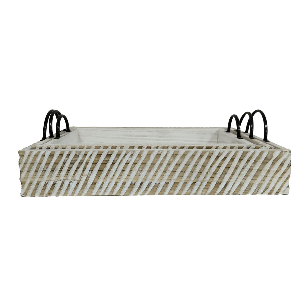 SENGO ΔΙΣΚΟΣ SET 3ΤΜΧ 60x40x10cm ΞΥΛΟ ΦΥΣΙΚΟ ΛΕΥΚΟ
