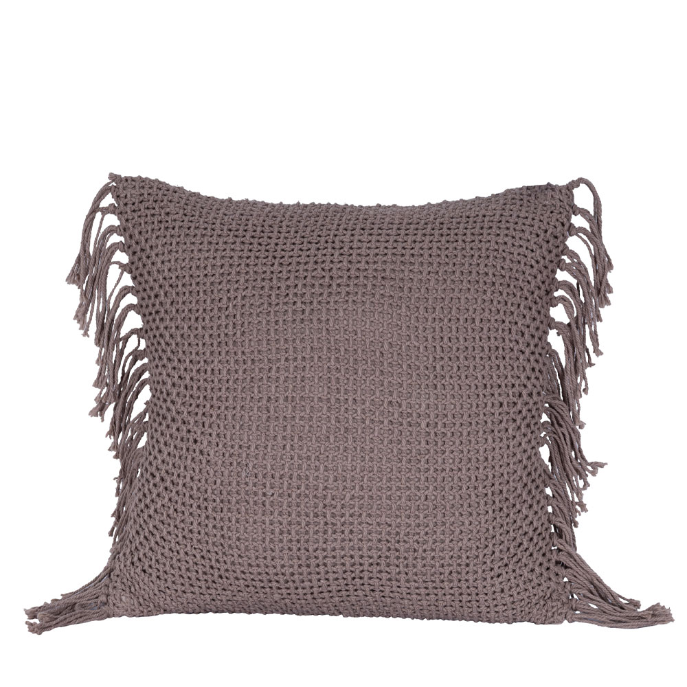 ARNAV ΔΙΑΚΟΣΜΗΤΙΚΟ ΜΑΞΙΛΑΡΙ 45x45cm ΥΦΑΣΜΑ ΓΚΡΙ ΣΚΟΥΡΟ POLYESTER
