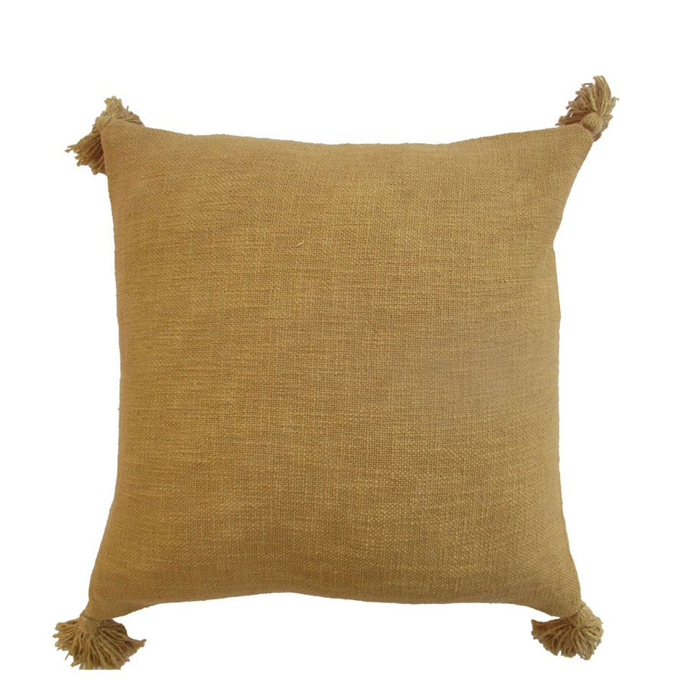 NIHAL ΔΙΑΚΟΣΜΗΤΙΚΟ ΜΑΞΙΛΑΡΙ 45x45cm ΥΦΑΣΜΑ ΜΟΥΣΤΑΡΔΙ POLYESTER
