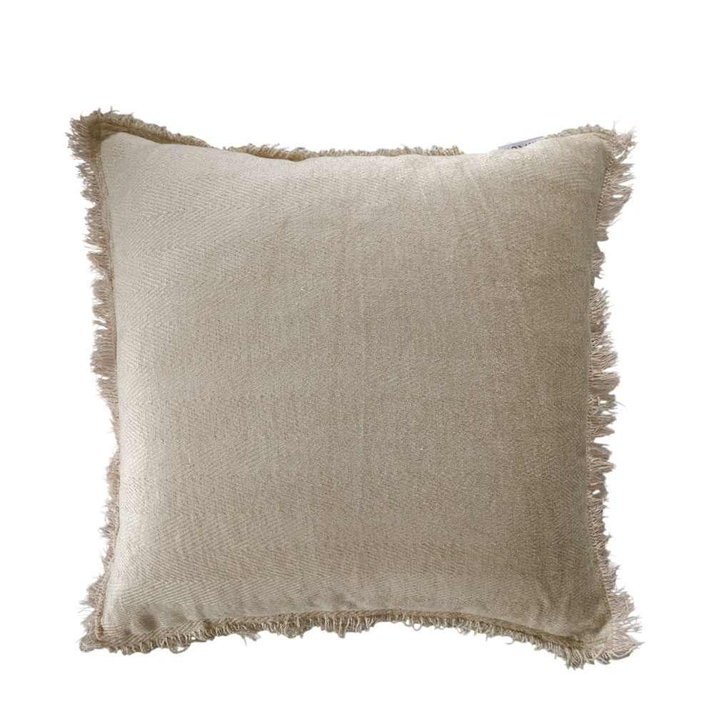BELUD ΔΙΑΚΟΣΜΗΤΙΚΟ ΜΑΞΙΛΑΡΙ 45x45cm ΥΦΑΣΜΑ ΜΠΕΖ POLYESTER