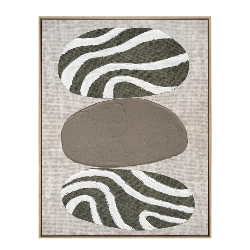 SLATE B ΠΙΝΑΚΑΣ ΔΙΑΚΟΣΜΗΤΙΚΟΣ ΜΕ ΚΟΡΝΙΖΑ 75x100x4cm ΚΑΜΒΑΣ ΛΑΔΙ ΜΠΕΖ ΛΕΥΚΟ PS