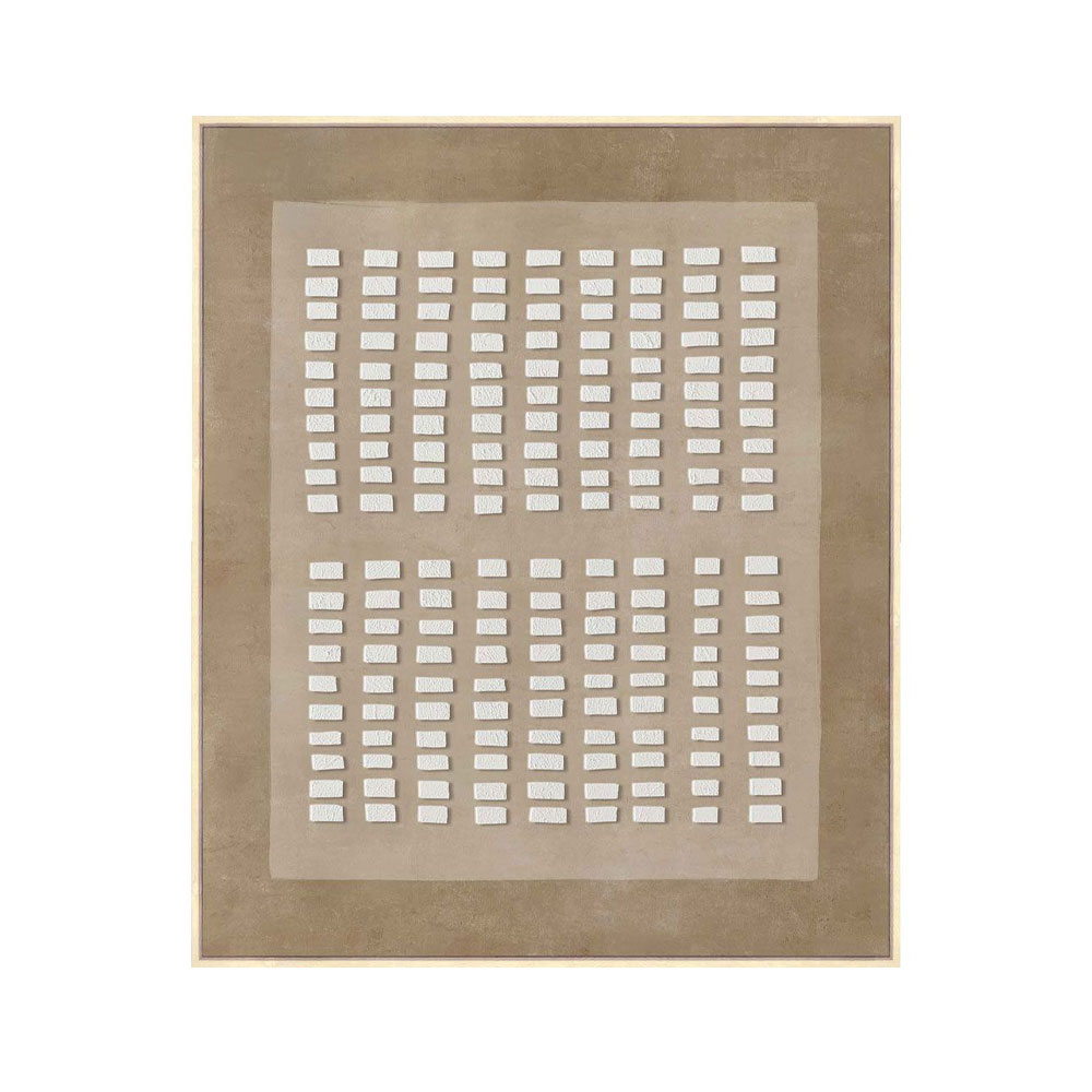 THE COLLECTIVE ΠΙΝΑΚΑΣ ΔΙΑΚΟΣΜΗΤΙΚΟΣ ΜΕ ΚΟΡΝΙΖΑ 80x120x4cm ΚΑΜΒΑΣ ΚΑΦΕ ΜΠΕΖ ΞΥΛΟ