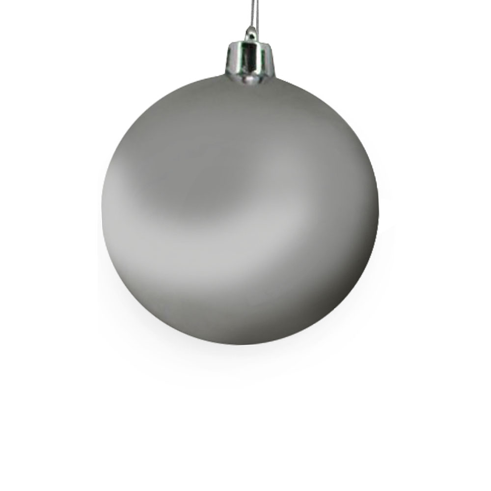 SILVER ΧΡΙΣΤΟΥΓΕΝΝΙΑΤΙΚΗ ΜΠΑΛΑ 15x15x15cm ΠΛΑΣΤΙΚΟ ΑΣΗΜΙ