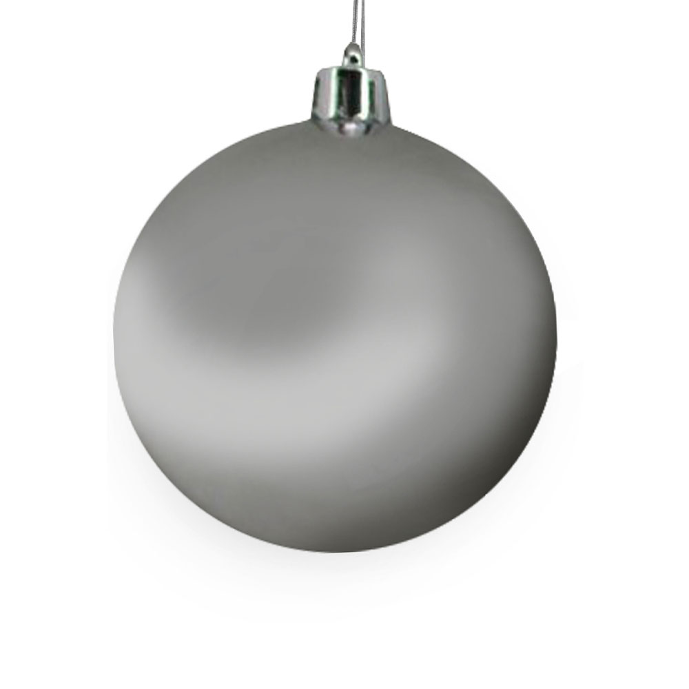 SILVER ΧΡΙΣΤΟΥΓΕΝΝΙΑΤΙΚΗ ΜΠΑΛΑ 20x20x20cm ΠΛΑΣΤΙΚΟ ΑΣΗΜΙ