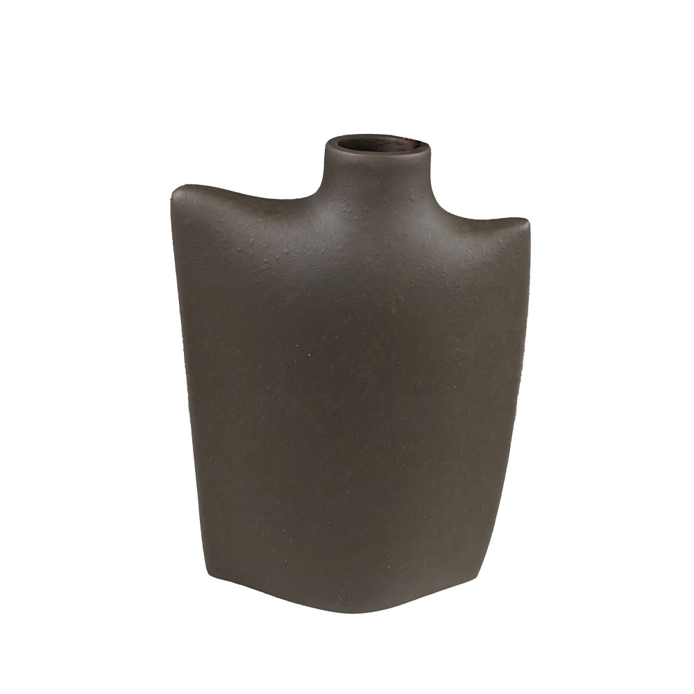 BOTELLA ΔΙΑΚΟΣΜΗΤΙΚΟ ΒΑΖΟ 17x7x25cm POLYRESIN ΚΑΦΕ ΣΚΟΥΡΟ