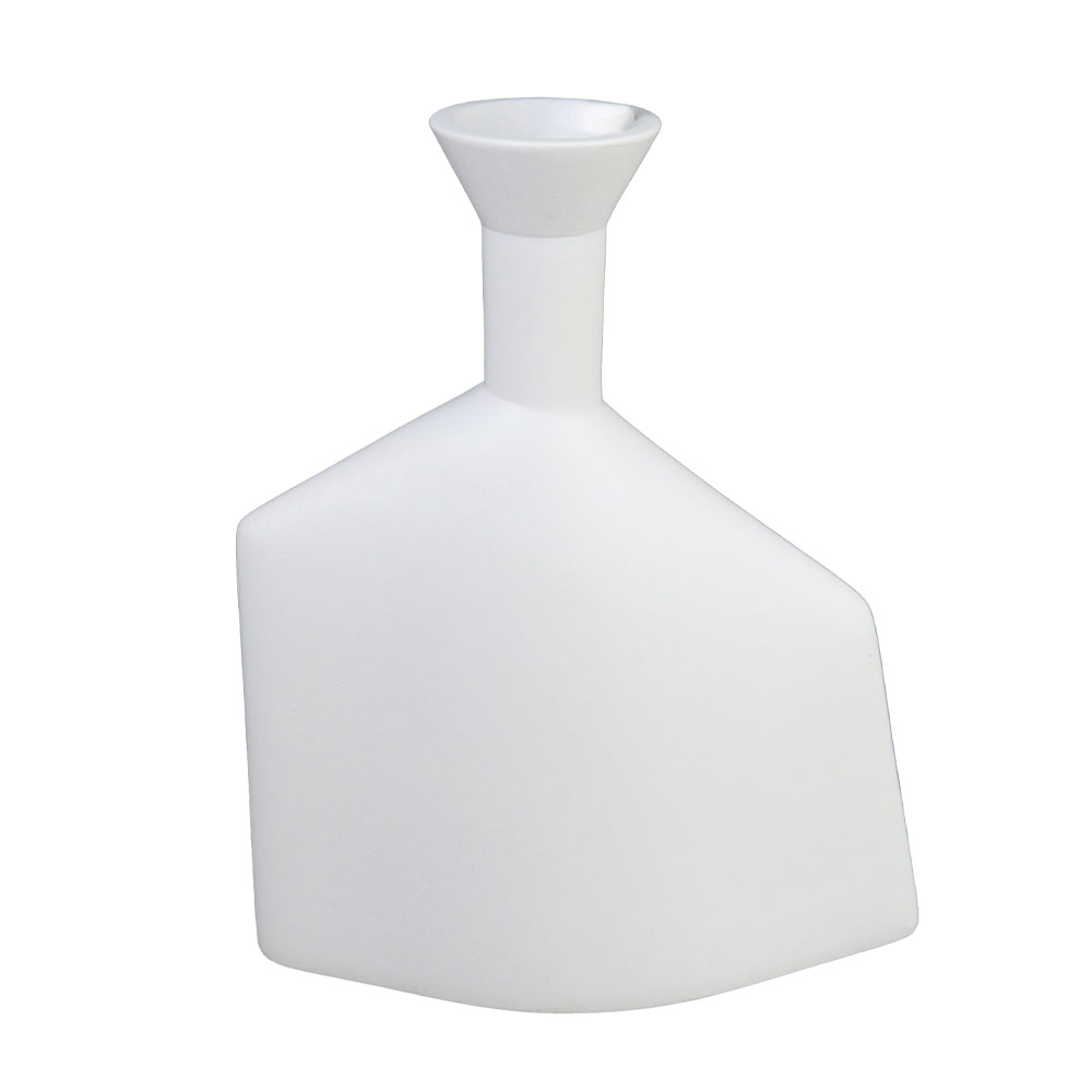 WAZOO ΔΙΑΚΟΣΜΗΤΙΚΟ ΒΑΖΟ 20x7x26cm POLYRESIN ΛΕΥΚΟ