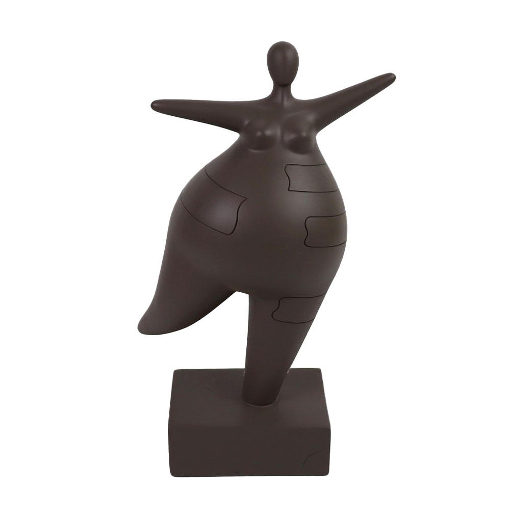 BALLERINA ΔΙΑΚΟΣΜΗΤΙΚΟ ΣΩΜΑ 16x10x27cm POLYRESIN ΚΑΦΕ ΣΚΟΥΡΟ