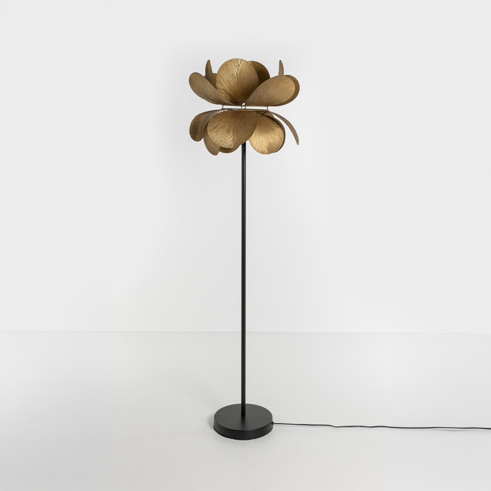 Μεταλλικό επιδαπέδιο φωτιστικό - Brown gold 44x44x152 εκ. | Blossom