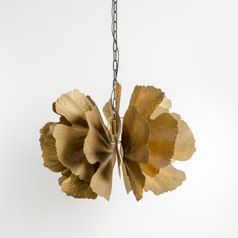 Κρεμαστό φωτιστικό από μέταλλο - Brown gold 71x71x50 εκ. | Blossom