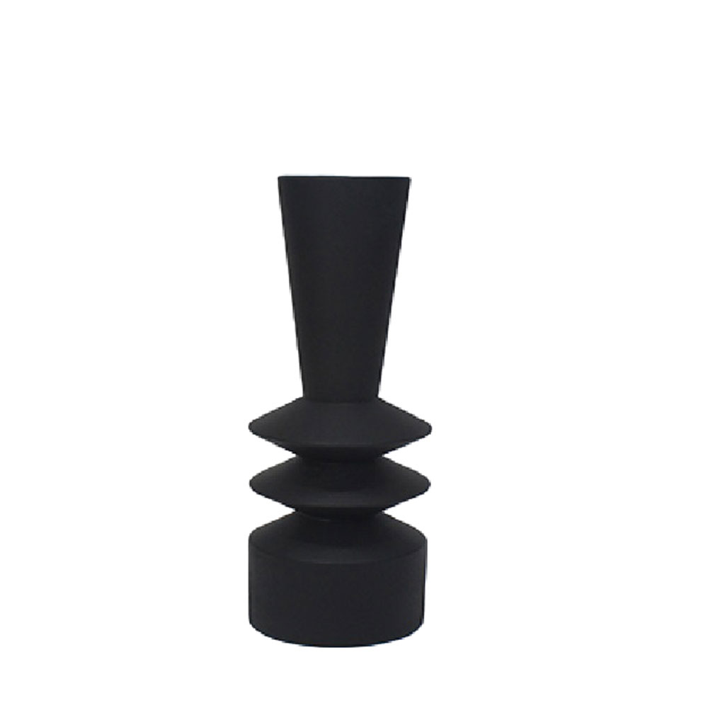 ZIK ΔΙΑΚΟΣΜΗΤΙΚΟ ΚΗΡΟΠΗΓΙΟ 15x15x55cm ΜΕΤΑΛΛΟ ΜΑΥΡΟ