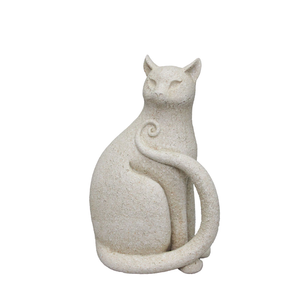 MILO ΔΙΑΚΟΣΜΗΤΙΚΟ ΓΑΤΑ 18x12x27cm POLYRESIN OFF WHITE