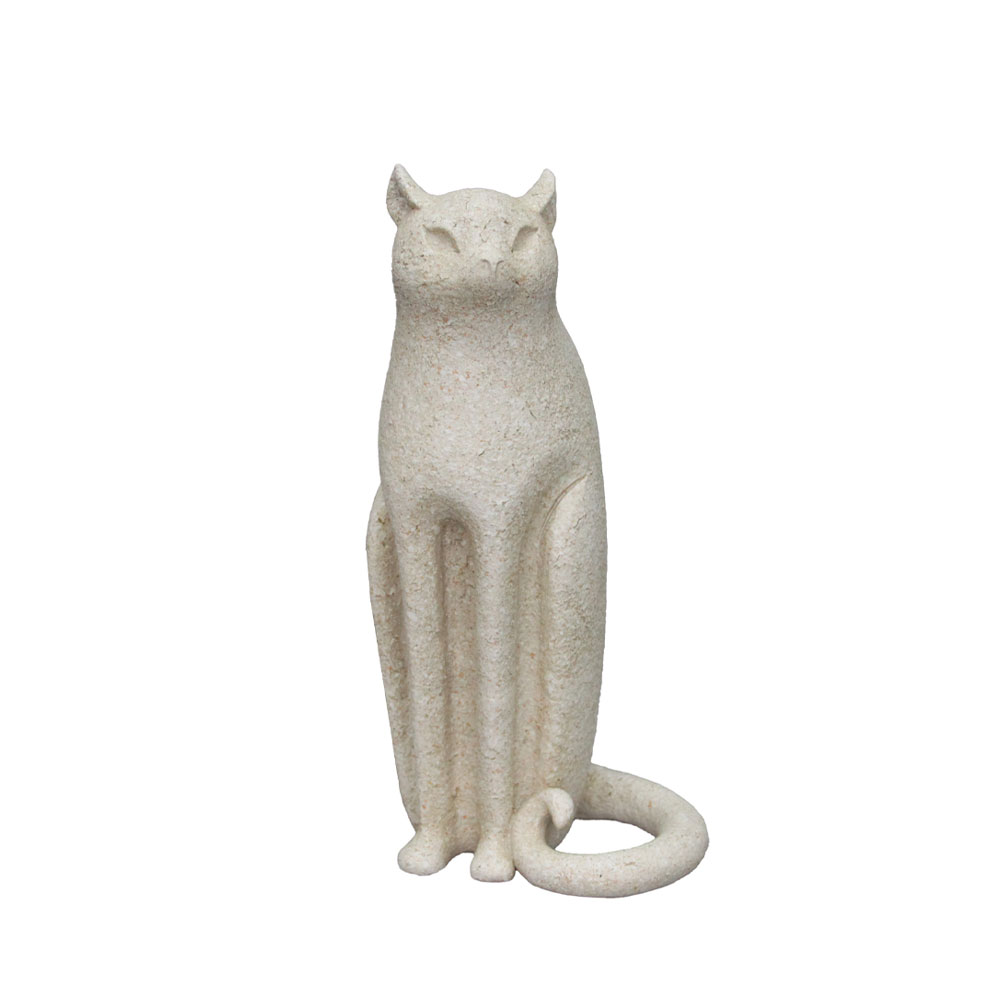 LUNA ΔΙΑΚΟΣΜΗΤΙΚΟ ΓΑΤΑ 13x11x26cm POLYRESIN OFF WHITE