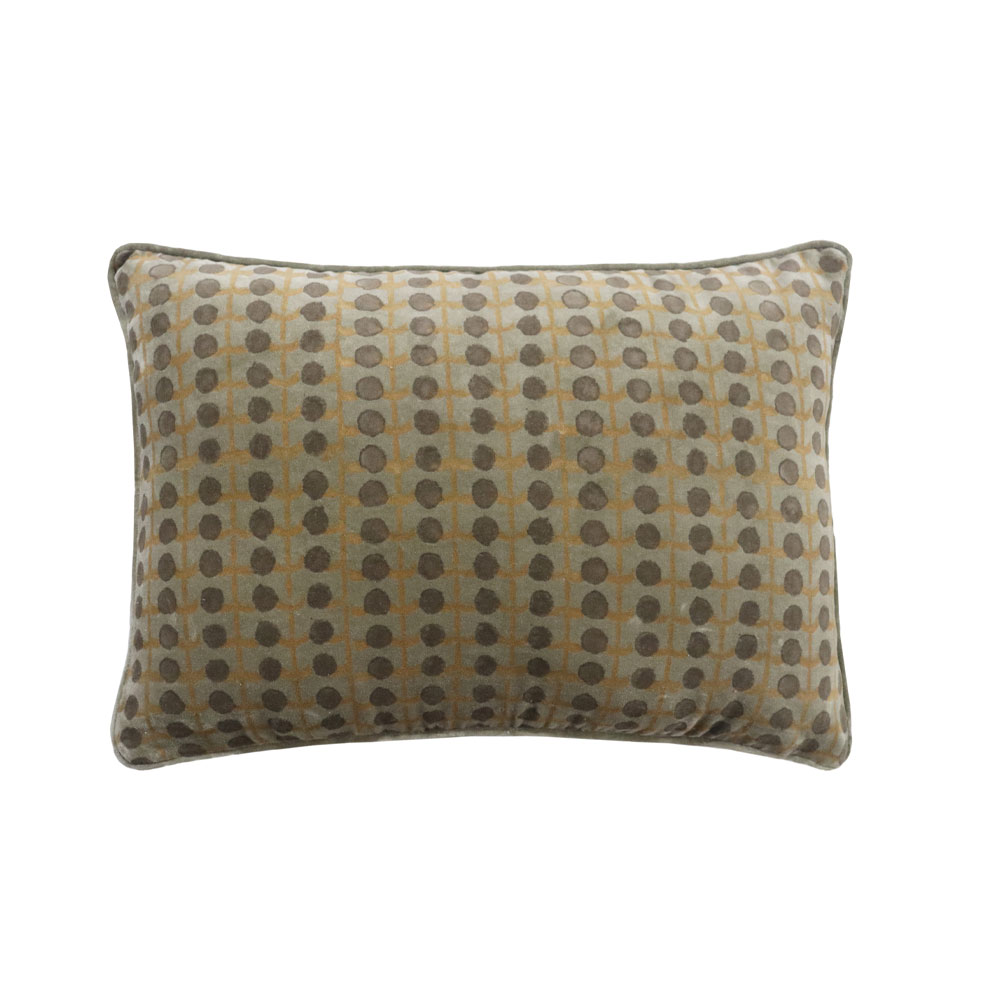 Διακοσμητικό μαξιλάρι από ύφασμα - Μουσταρδί & ανθρακί 60x40 εκ. | Sueve