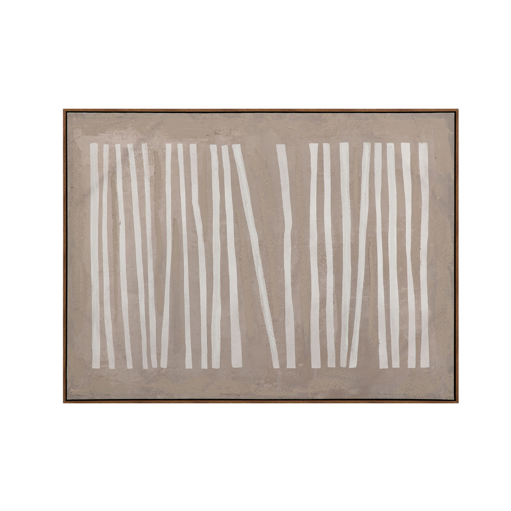 RAYA A ΠΙΝΑΚΑΣ ΔΙΑΚΟΣΜΗΤΙΚΟΣ ΜΕ ΚΟΡΝΙΖΑ 90x120x4cm ΚΑΜΒΑΣ ΚΑΦΕ ΜΠΕΖ ΞΥΛΟ ΦΥΣΙΚΟ