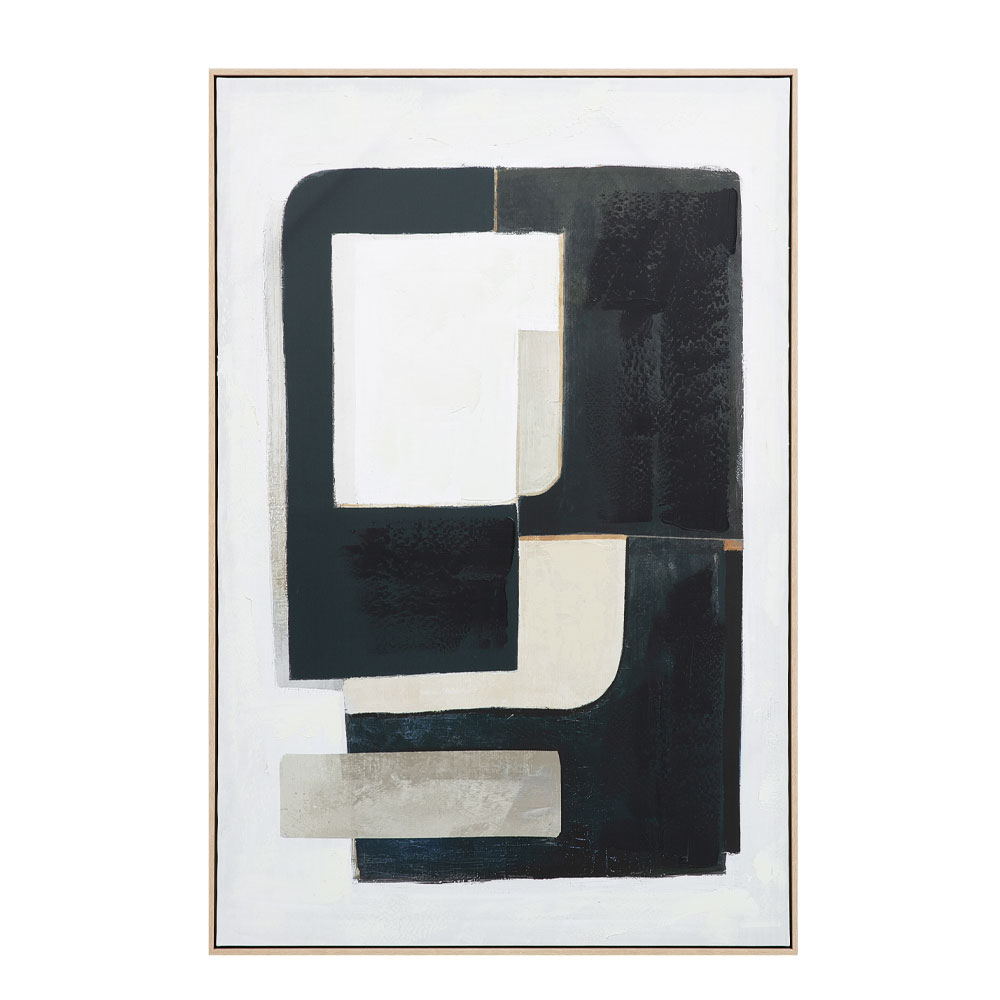 DEL SIL ΠΙΝΑΚΑΣ ΔΙΑΚΟΣΜΗΤΙΚΟΣ ΜΕ ΚΟΡΝΙΖΑ 80x120x4cm ΚΑΜΒΑΣ ΜΑΥΡΟ ΓΚΡΙ ΜΠΕΖ ΞΥΛΟ ΦΥΣΙΚΟ