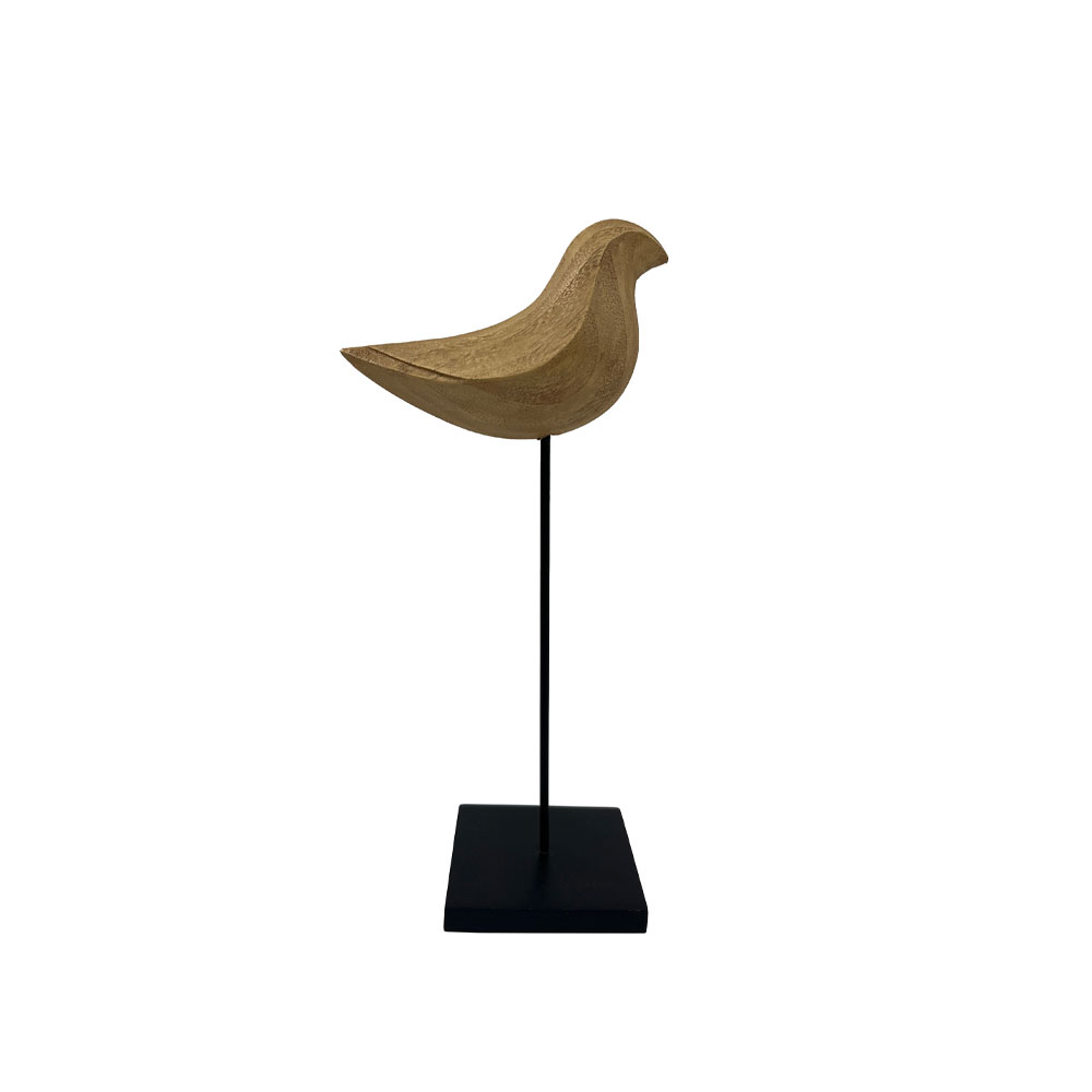 BIRD S ΔΙΑΚΟΣΜΗΤΙΚΟ ΠΟΥΛΙ 13x8x27cm POLYRESIN ΦΥΣΙΚΟ ΜΑΥΡΟ ΜΕΤΑΛΛΟ