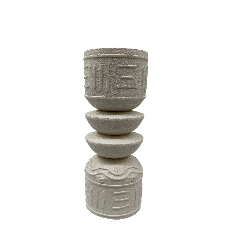 ANCIENT ΚΗΡΟΠΗΓΙΟ 10x10x25cm POLYRESIN ΑΣΠΡΟ