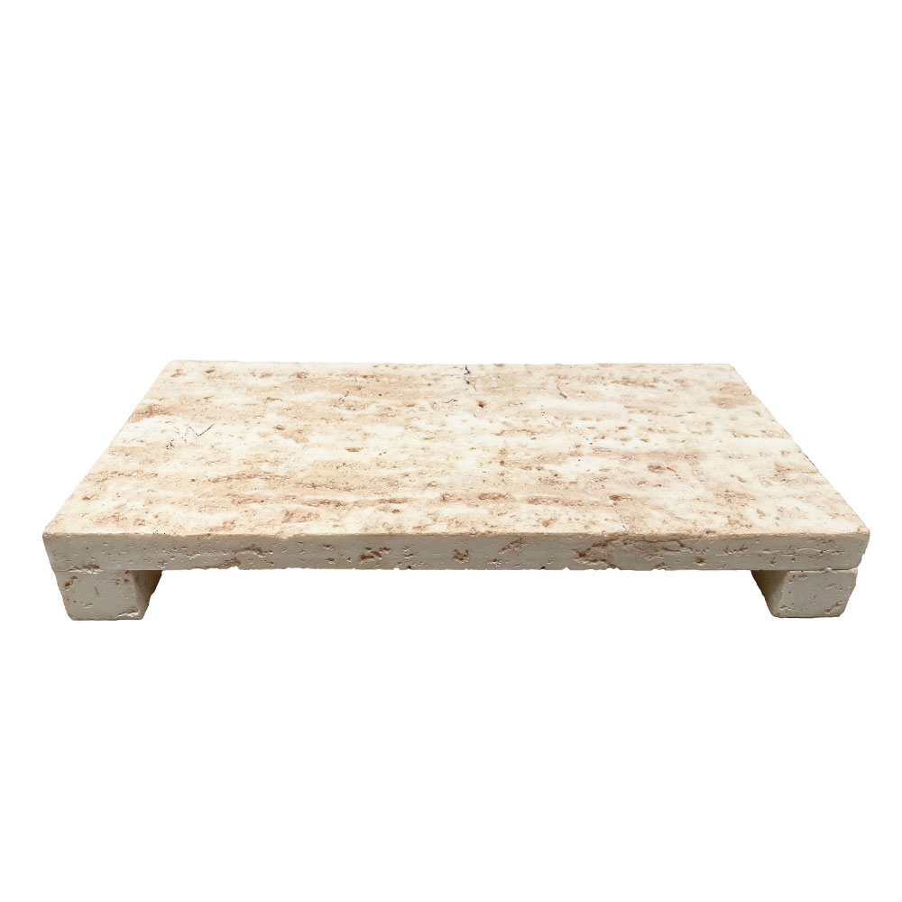 TRAVERTINO ΔΙΣΚΟΣ ΔΙΑΚΟΣΜΗΣΗΣ 34x17x5cm POLYRESIN STONE