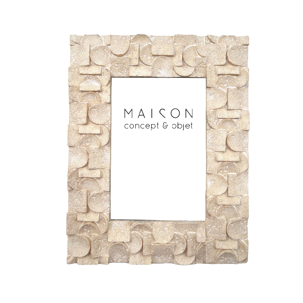 TRAVERT 1 ΚΟΡΝΙΖΑ 18x2x22cm POLYRESIN STONE ΓΥΑΛΙ