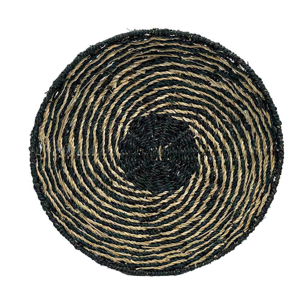 IRIS ΔΙΑΚΟΣΜΗΤΙΚΟ ΤΟΙΧΟΥ 51x51x6cm SEAGRASS ΜΑΥΡΟ ΦΥΣΙΚΟ