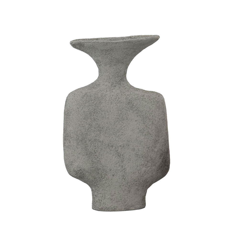 RUSTIC ΒΑΖΟ 19x7x29cm ΑΛΟΥΜΙΝΙΟ ΓΚΡΙ