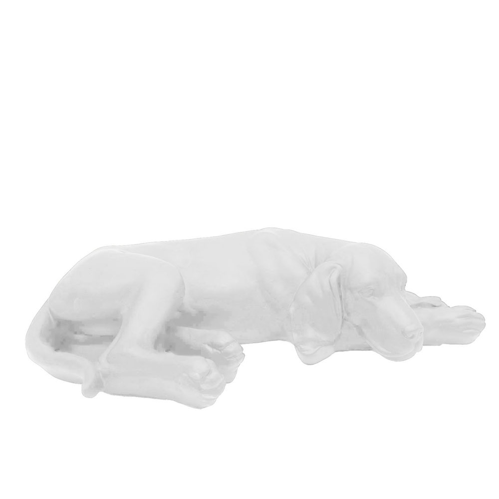DOMU ΔΙΑΚΟΣΜΗΤΙΚΟ ΣΚΥΛΟΣ 40x23x11cm POLYRESIN ΑΣΠΡΟ