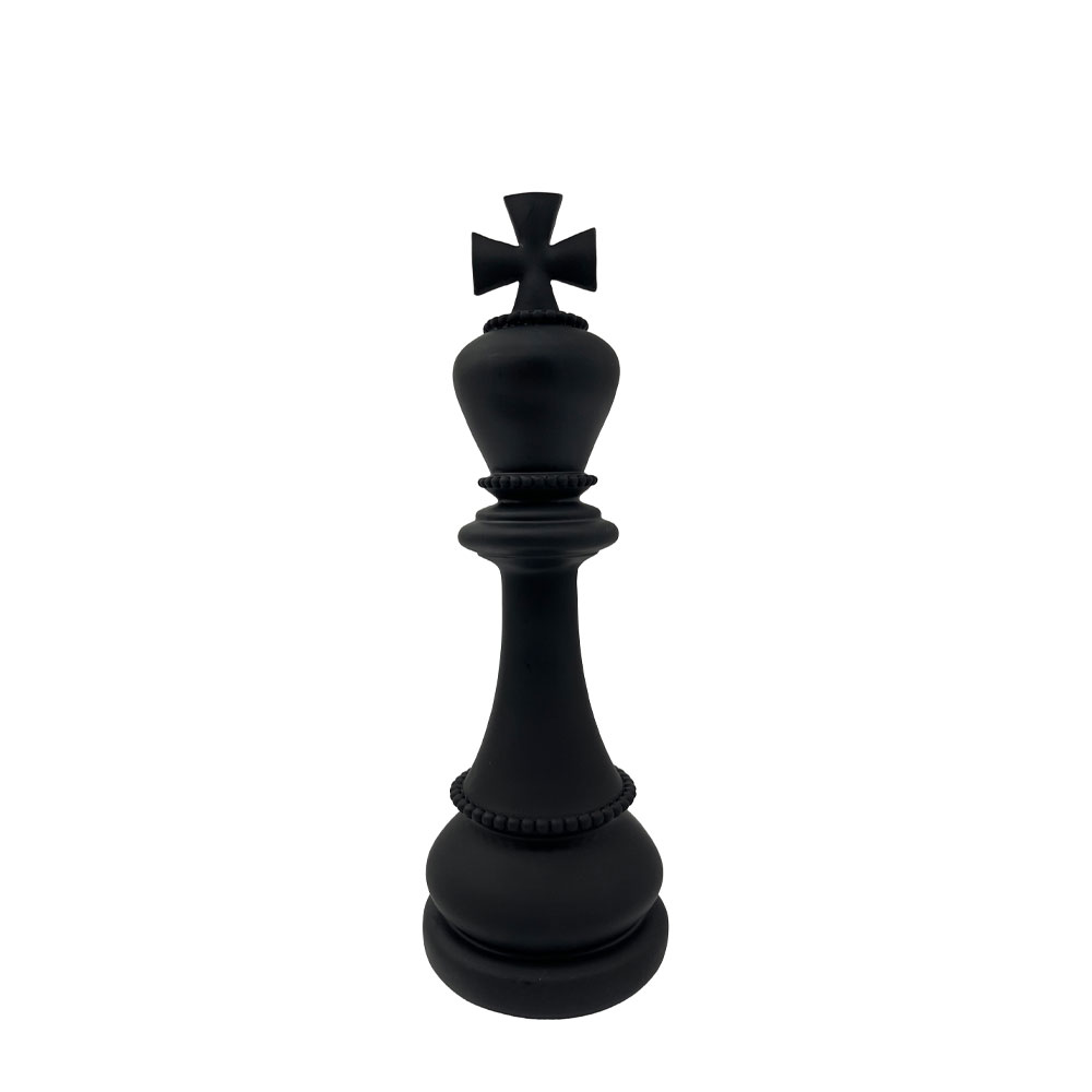 KNIGHTLINE ΔΙΑΚΟΣΜΗΤΙΚΟ ΠΙΟΝΙ 10x10x30cm POLYRESIN ΜΑΥΡΟ
