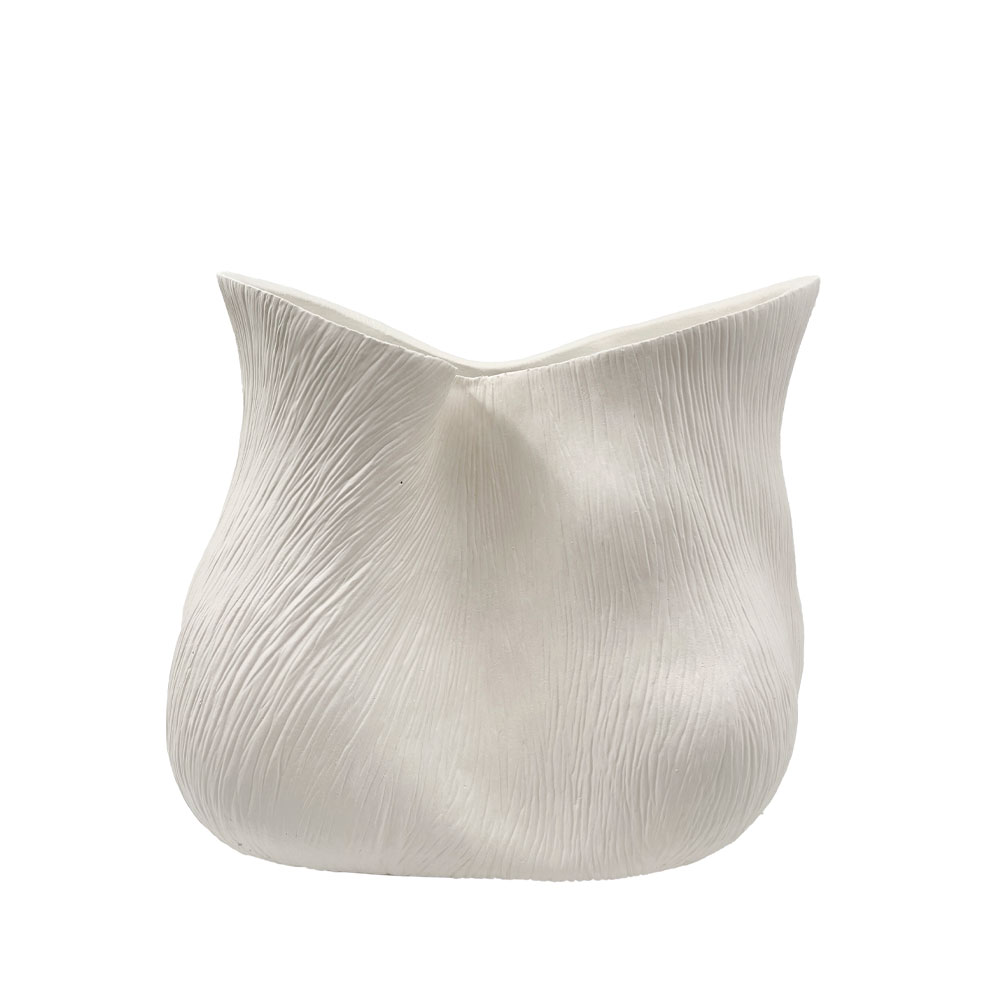 FLORESTA ΒΑΖΟ 32x22x28cm POLYRESIN ΑΣΠΡΟ