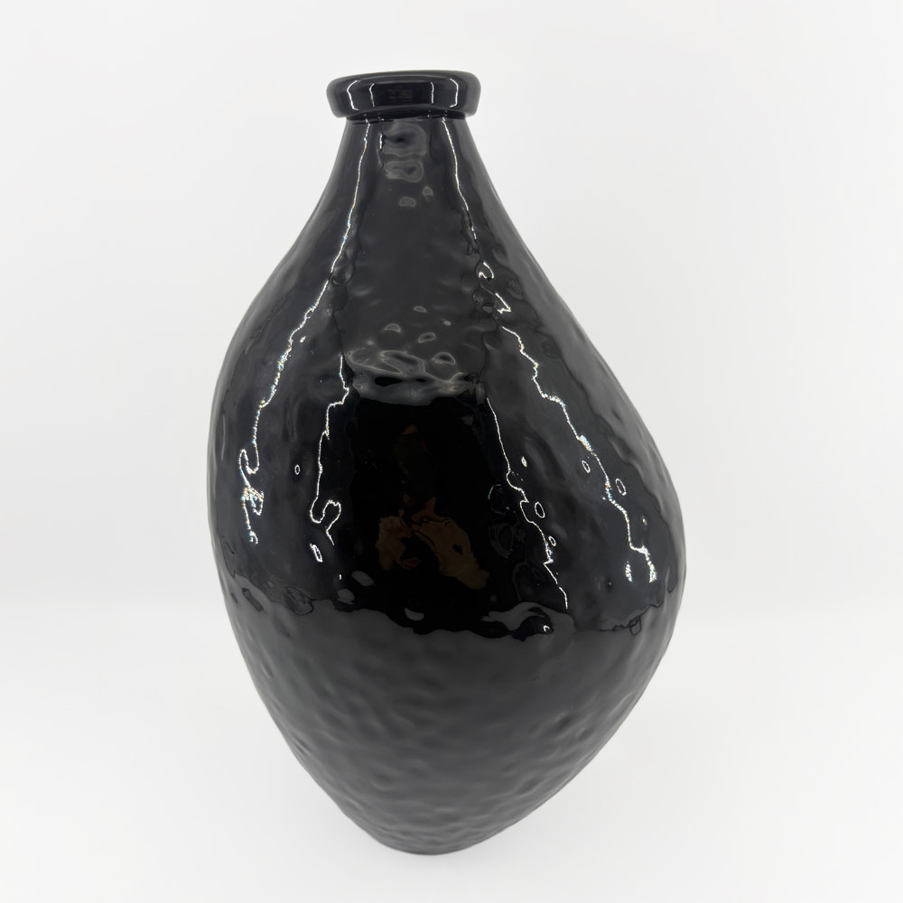 SPICE ΒΑΖΟ 22x22x36cm ΓΥΑΛΙ ΜΑΥΡΟ