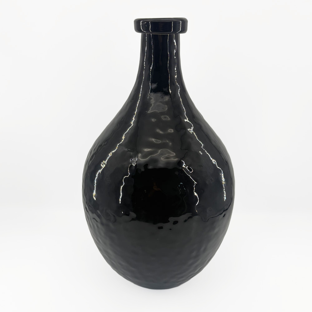 FLACON ΒΑΖΟ 28x28x46cm ΓΥΑΛΙ ΜΑΥΡΟ
