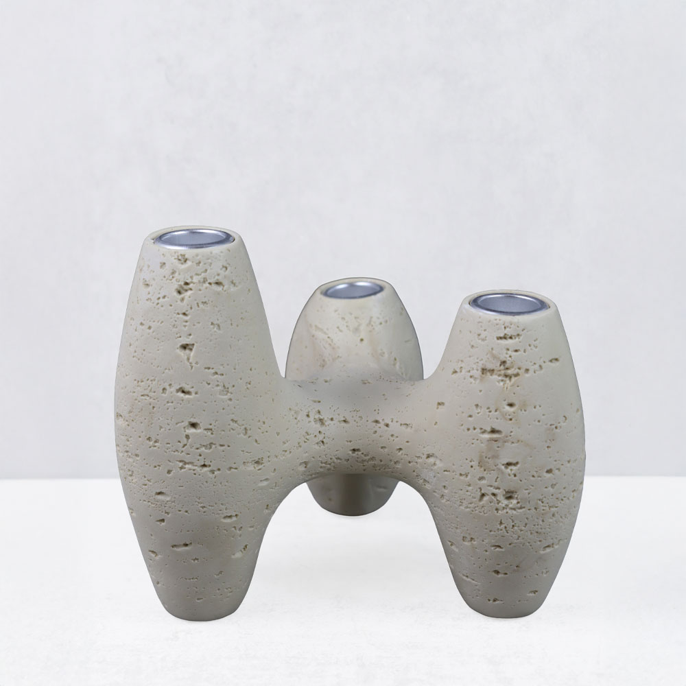 TRIPTYCH III ΚΗΡΟΠΗΓΙΟ ΔΙΑΚΟΣΜΗΤΙΚΟ 19x16x16cm RESIN ΜΠΕΖ