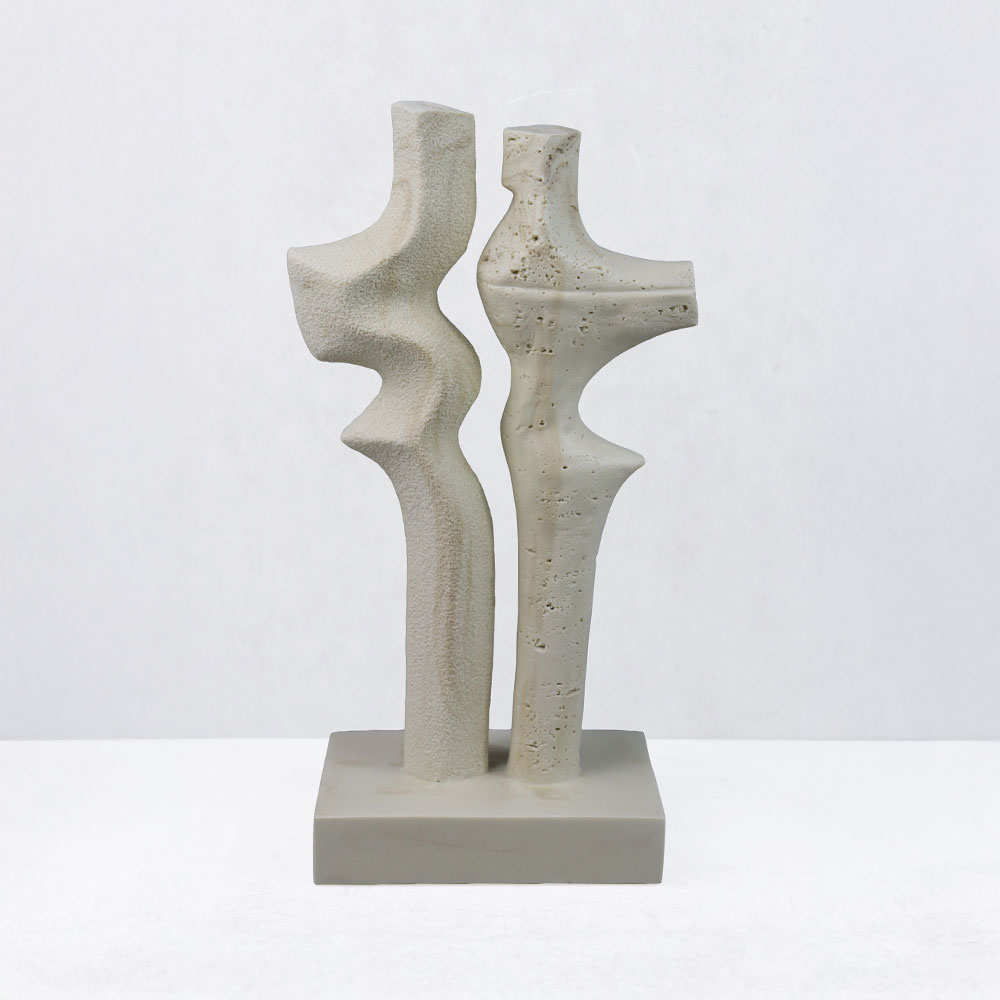 DUET I ΔΙΑΚΟΣΜΗΤΙΚΟ 16x9x32cm RESIN ΜΠΕΖ