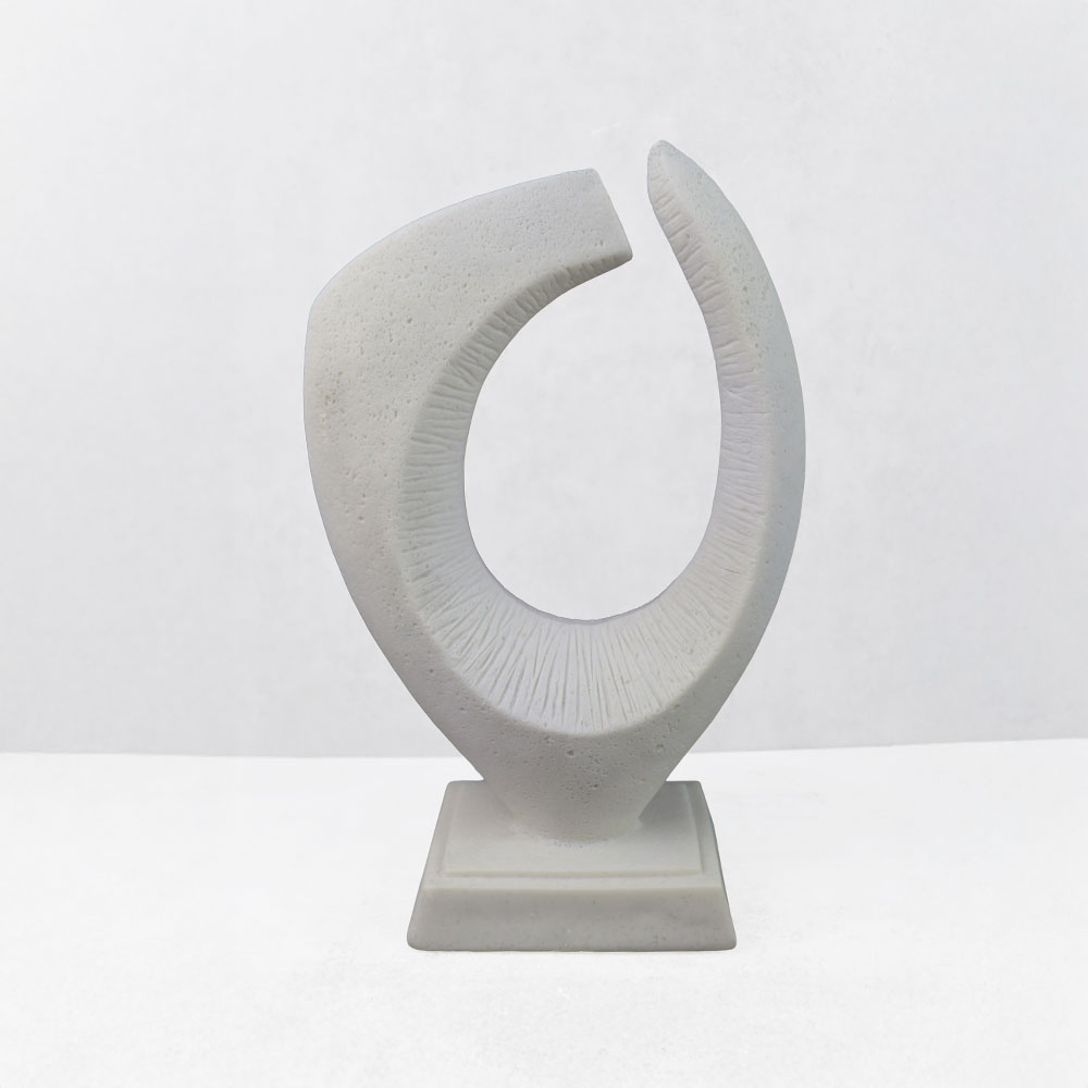 PULSE III ΔΙΑΚΟΣΜΗΤΙΚΟ 19x9x30cm RESIN ΑΣΠΡΟ