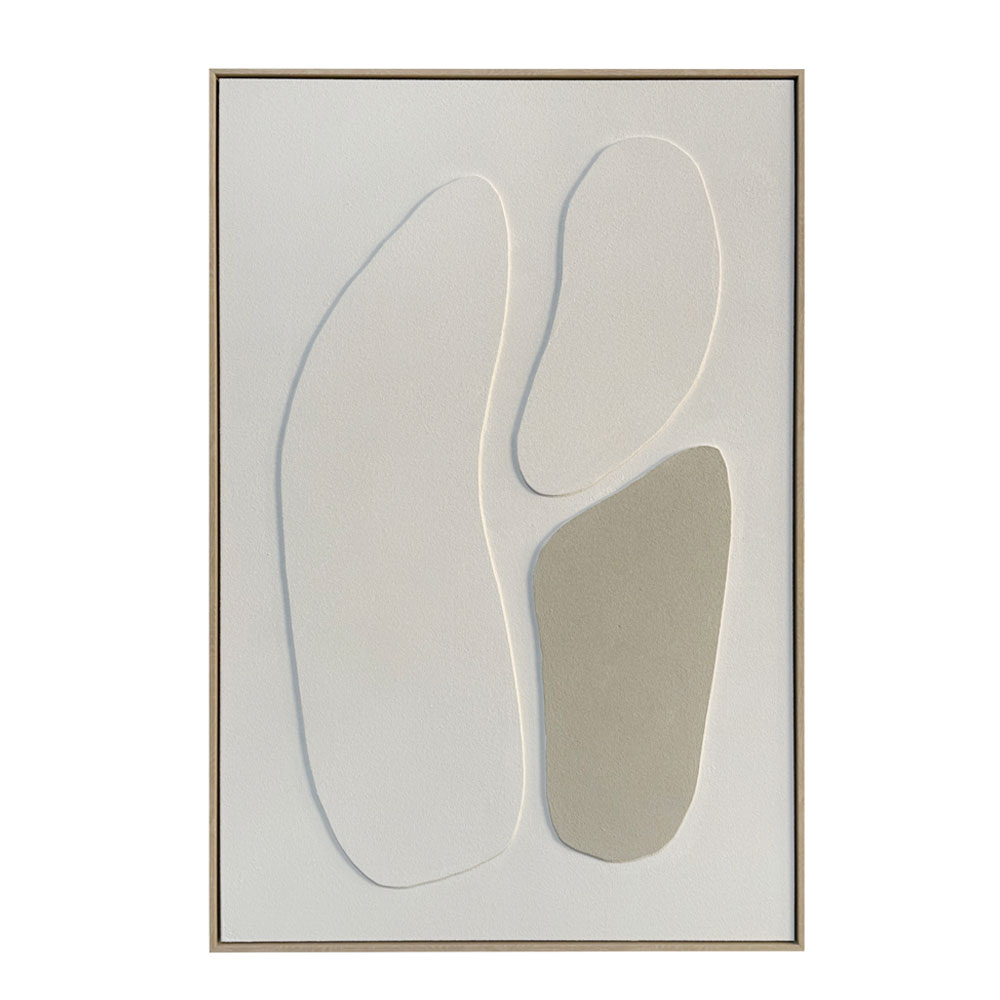 RHYTHM A ΠΙΝΑΚΑΣ ΔΙΑΚΟΣΜΗΤΙΚΟΣ ΜΕ ΚΟΡΝΙΖΑ 80x120x4cm ΚΑΜΒΑΣ ΜΠΕΖ ΛΕΥΚΟ ΞΥΛΟ