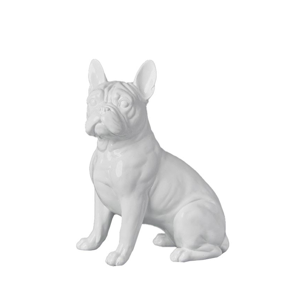 BLANCO ΔΙΑΚΟΣΜΗΤΙΚΟ ΣΚΥΛΟΣ 19x11x25cm RESIN ΑΣΠΡΟ GLOSSY