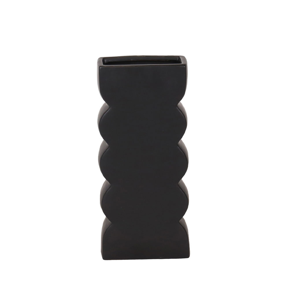 VEI ΒΑΖΟ 15x7x31cm ΚΕΡΑΜΙΚΟ ΜΑΥΡΟ