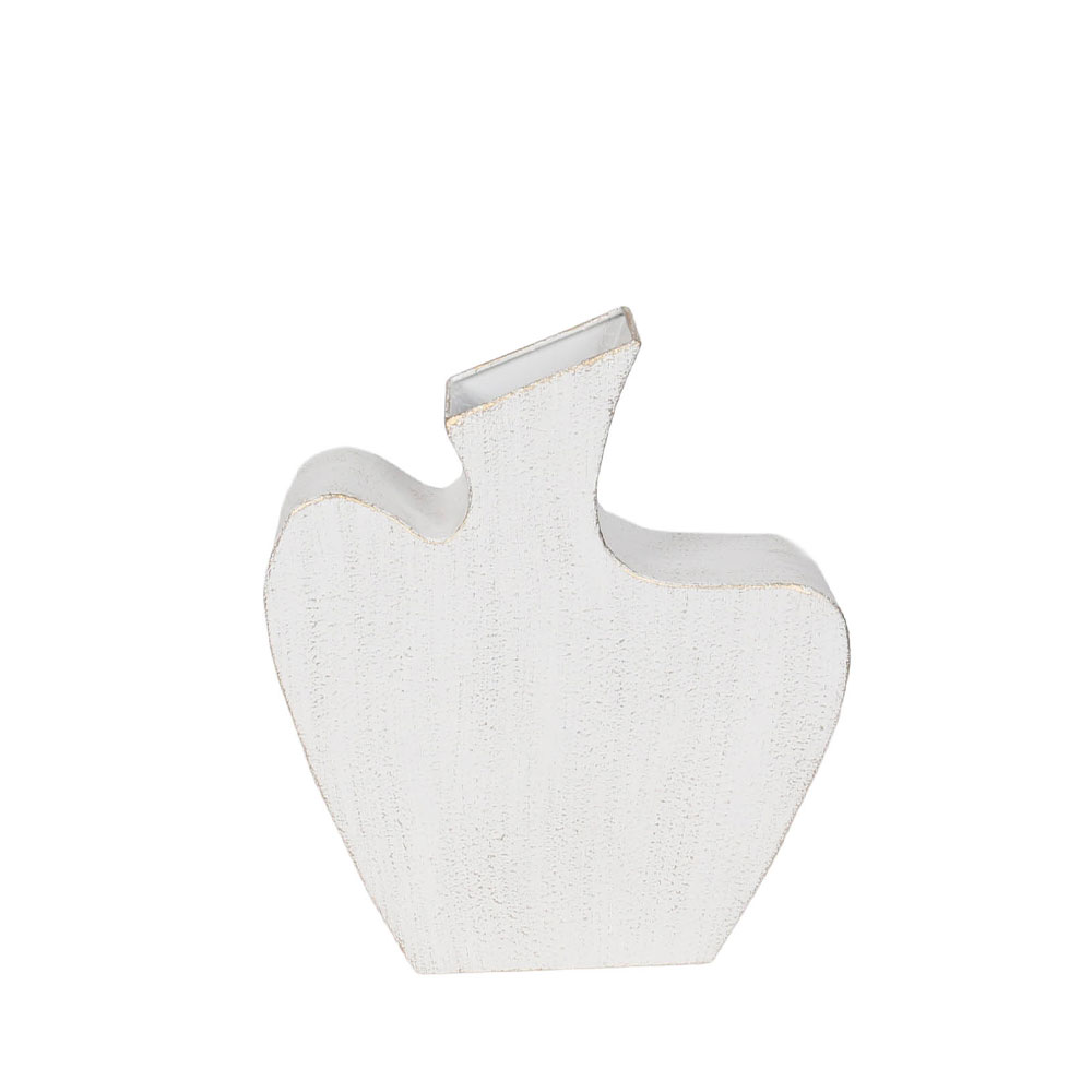 NIRA ΒΑΖΟ 27x8x30cm ΜΕΤΑΛΛΟ ΛΕΥΚΟ