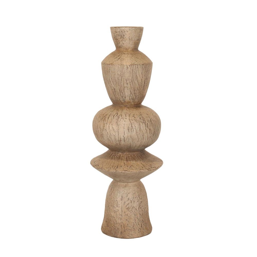 AEON ΔΙΑΚΟΣΜΗΤΙΚΟ 26x26x71cm MgO ΓΚΡΙ ΑΝΤΙΚΕ ΑΝΟΙΧΤΟ