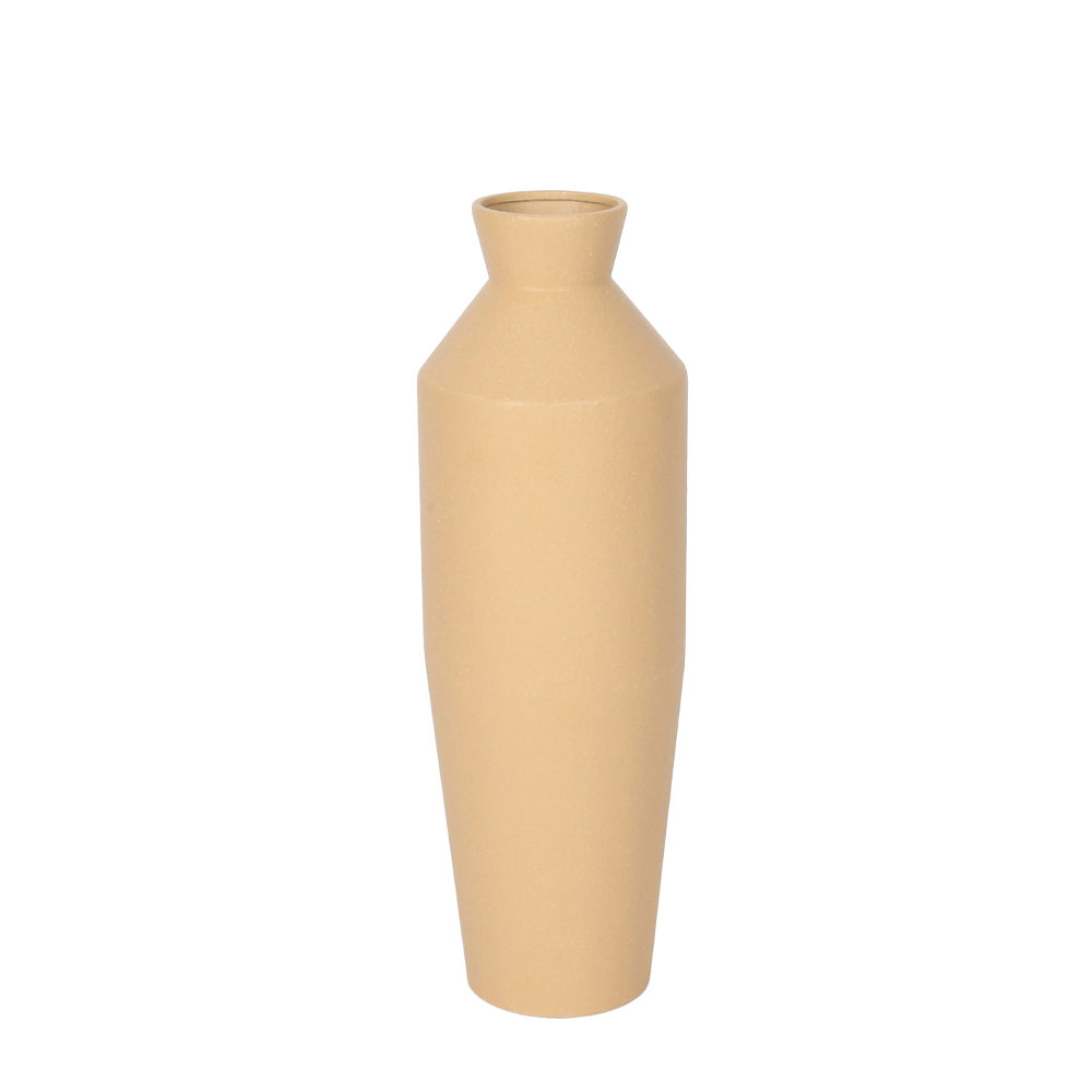 ELVO ΒΑΖΟ 18x18x57cm ΜΕΤΑΛΛΟ ΜΠΕΖ