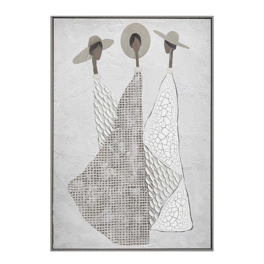 TRINITY ΠΙΝΑΚΑΣ ΔΙΑΚΟΣΜΗΣΗΣ 80x120x4cm ΚΑΜΒΑΣ OFF WHITE STONE GREY PS ΓΚΡΙ
